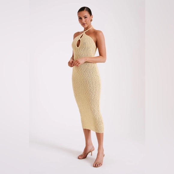 Kahali Boucle Halter Midi Dress - Meshki - Picture 7 of 10